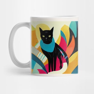 Abstract Cat Mug